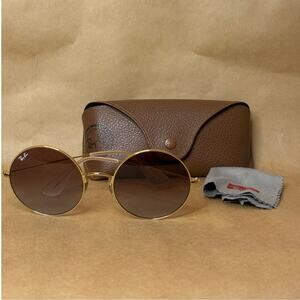 Authentic Ray-Ban Polarized  JA-JO Festival Gold Sunglasses